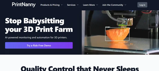 Print Nanny AI homepage