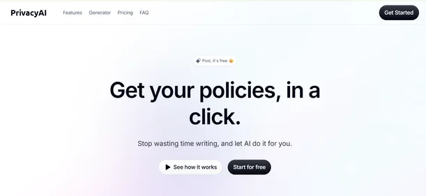 Privacy AI homepage