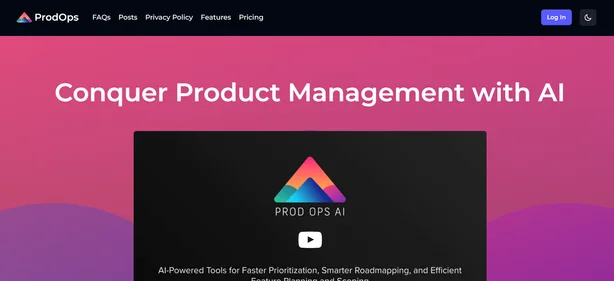 ProdOps AI homepage