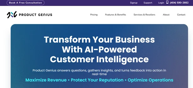 Product Genius homepage