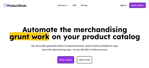 Product Shots AI homepage