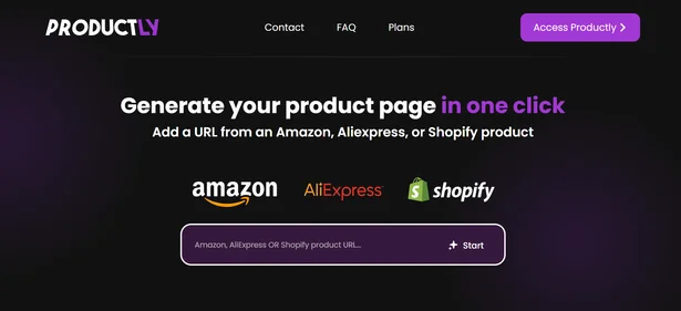 Productly homepage
