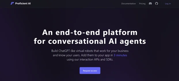 Proficient AI homepage