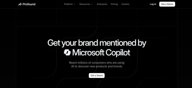 Profound homepage