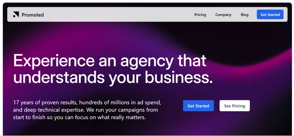 Promoted homepage