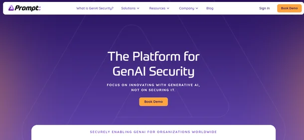 Prompt Security homepage