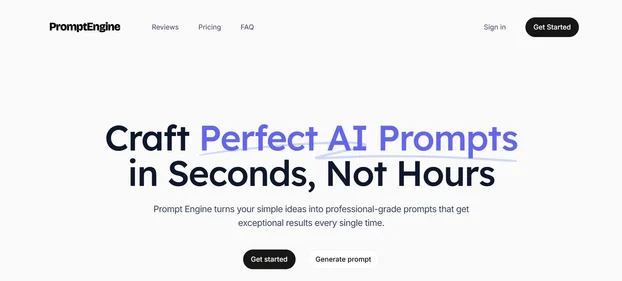 PromptEngine homepage