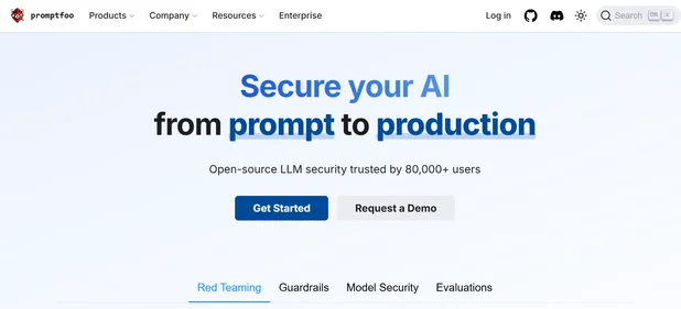 PromptFoo homepage