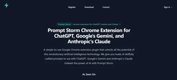 PromptStorm homepage