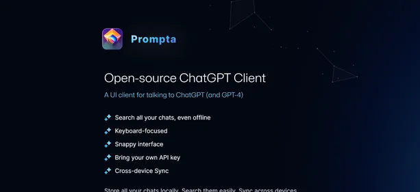 Prompta homepage