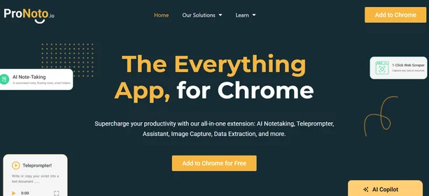 Pronoto homepage