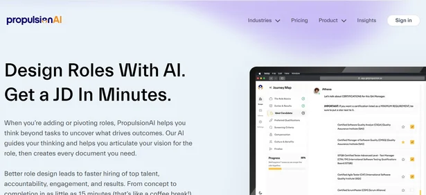 Propulsion AI homepage