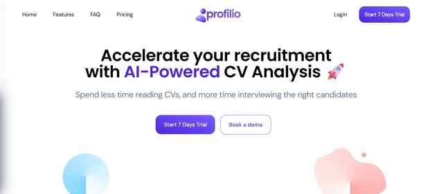 Protilio AI homepage