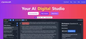 Protocraft AI homepage
