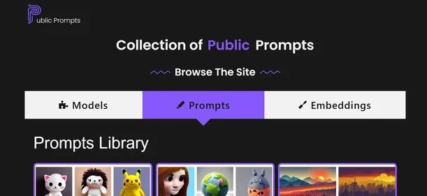 Public Prompts homepage