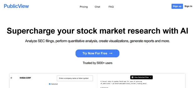 Public View AI homepage