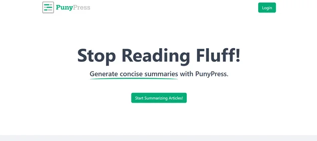 Puny Press homepage