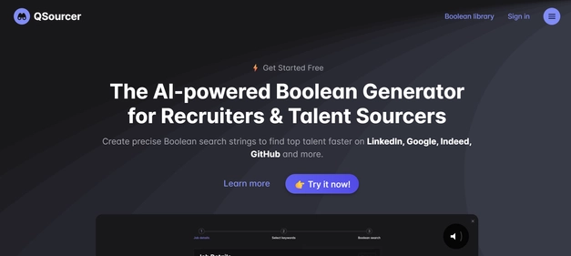 QSourcer homepage