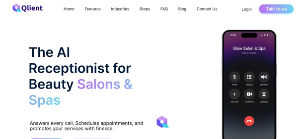 Qlient AI homepage
