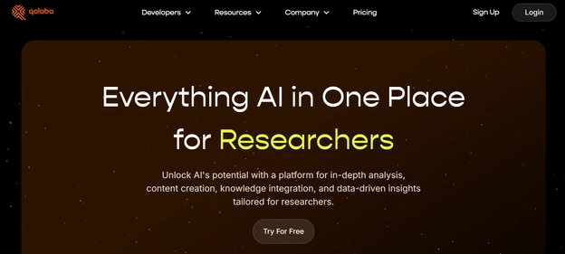 Qolaba AI homepage