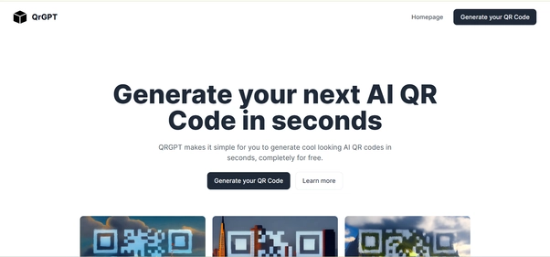 QrGPT homepage