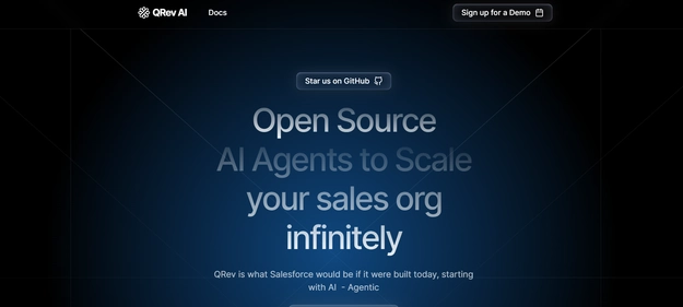Qrev AI homepage