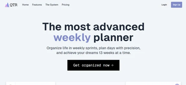 Qtr AI homepage