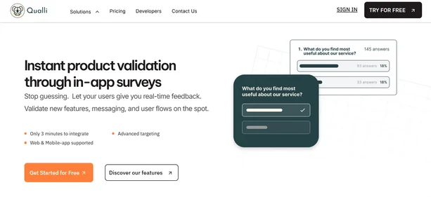 Qualli homepage