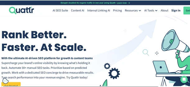 Quattr AI homepage