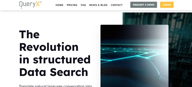 QueryX homepage