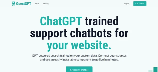 QuestGPT homepage