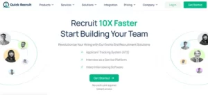 Quick Recruit homepage