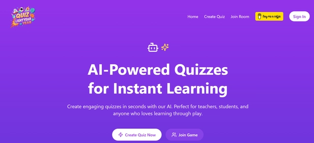 QuizLightyear homepage