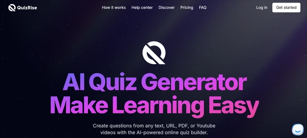 QuizRise homepage