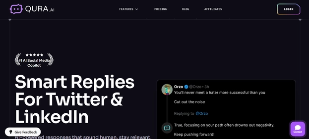 Qura AI homepage