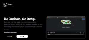 Qurio AI homepage
