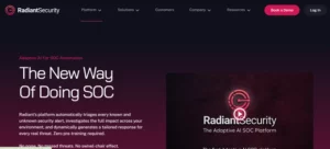 Radiant Security AI homepage