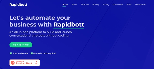 Rapidbott homepage