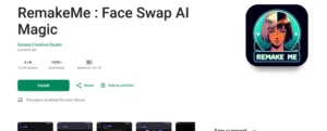 RemakeMe Face Swap AI Magic homepage