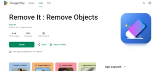 Remove It App homepage