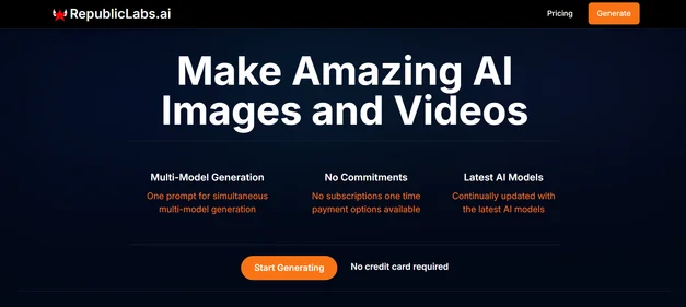 RepublicLabs AI homepage