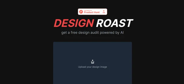 Roast My Design homepage