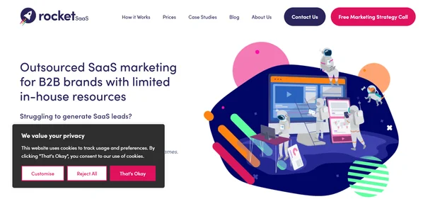 RocketSaaS homepage