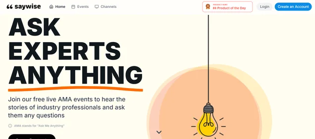Saywise homepage