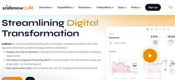 Scale Now AI homepage