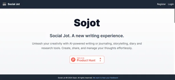 Sojot AI homepage