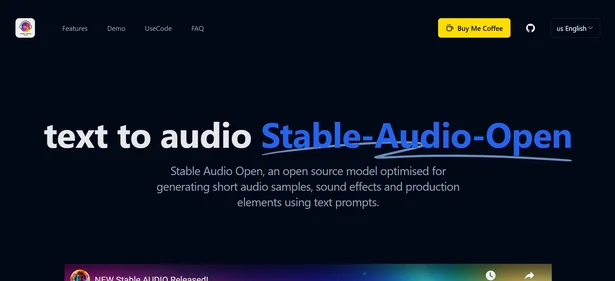 Stable Audio Open.home