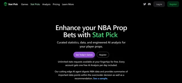 Statpick AI Homepage
