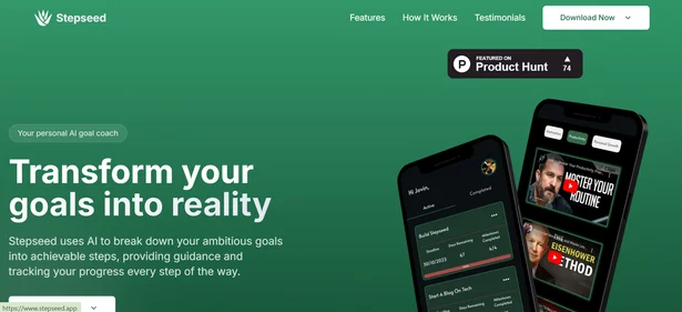 Stepseed App Homepage