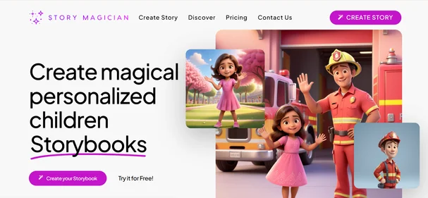 StoryMagician AI homepage